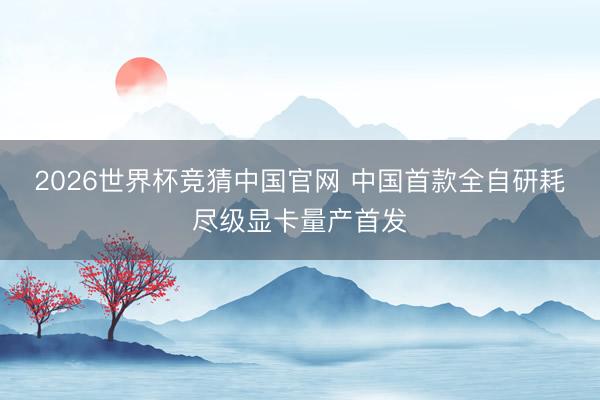 2026世界杯竞猜中国官网 中国首款全自研耗尽级显卡量产首发