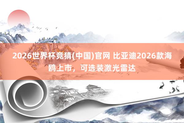 2026世界杯竞猜(中国)官网 比亚迪2026款海鸥上市,可选装激光雷达