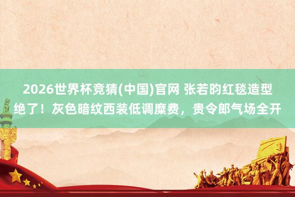 2026世界杯竞猜(中国)官网 张若昀红毯造型绝了！灰色暗纹西装低调糜费，贵令郎气场全开